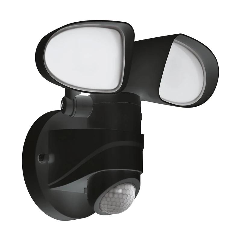 Eglo 98176 PAGINO Exterior Dual Spotlight Wall Light with Sensor in Black