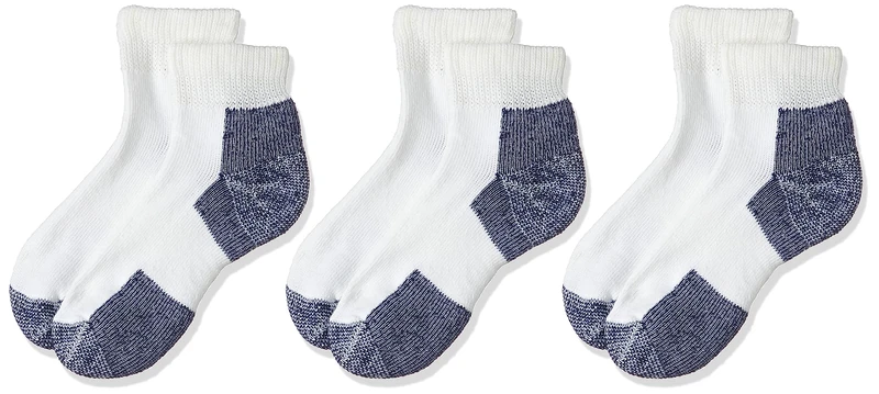 Thorlos Unisex's Jmx Maximum Cushion Ankle Running Socks, White/Navy (3 Pair Pack), XL