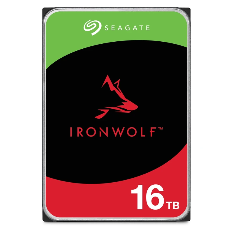 Seagate IronWolf, 16 TB, NAS, Internal Hard Drive, CMR, 3.5 Inch, SATA, 6GB/s, 5,400 RPM, 256MB Cache, for RAID Network Attached Storage, 3 year Rescue Services (ST16000VN001)