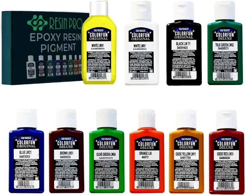 Resin Pro Amazing Pigments Set - 5 Vibrant Colors for Epoxy & Crafts