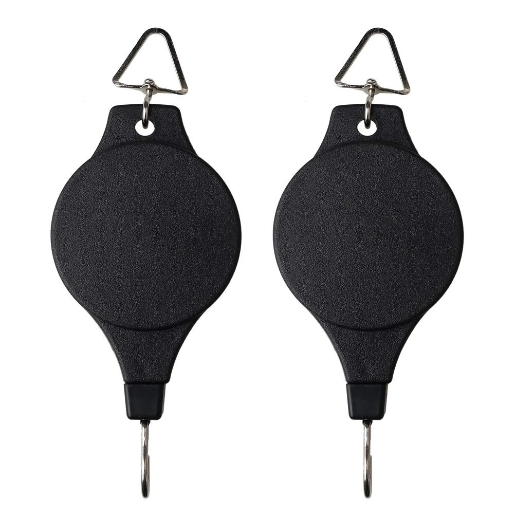 kuou 2 Pieces Plant Pulley, Hanging Basket Pulley Retractable Plant Hanger Heavy Duty Plant Pulley Hook for Garden Hanging Baskets and Birds Feeder