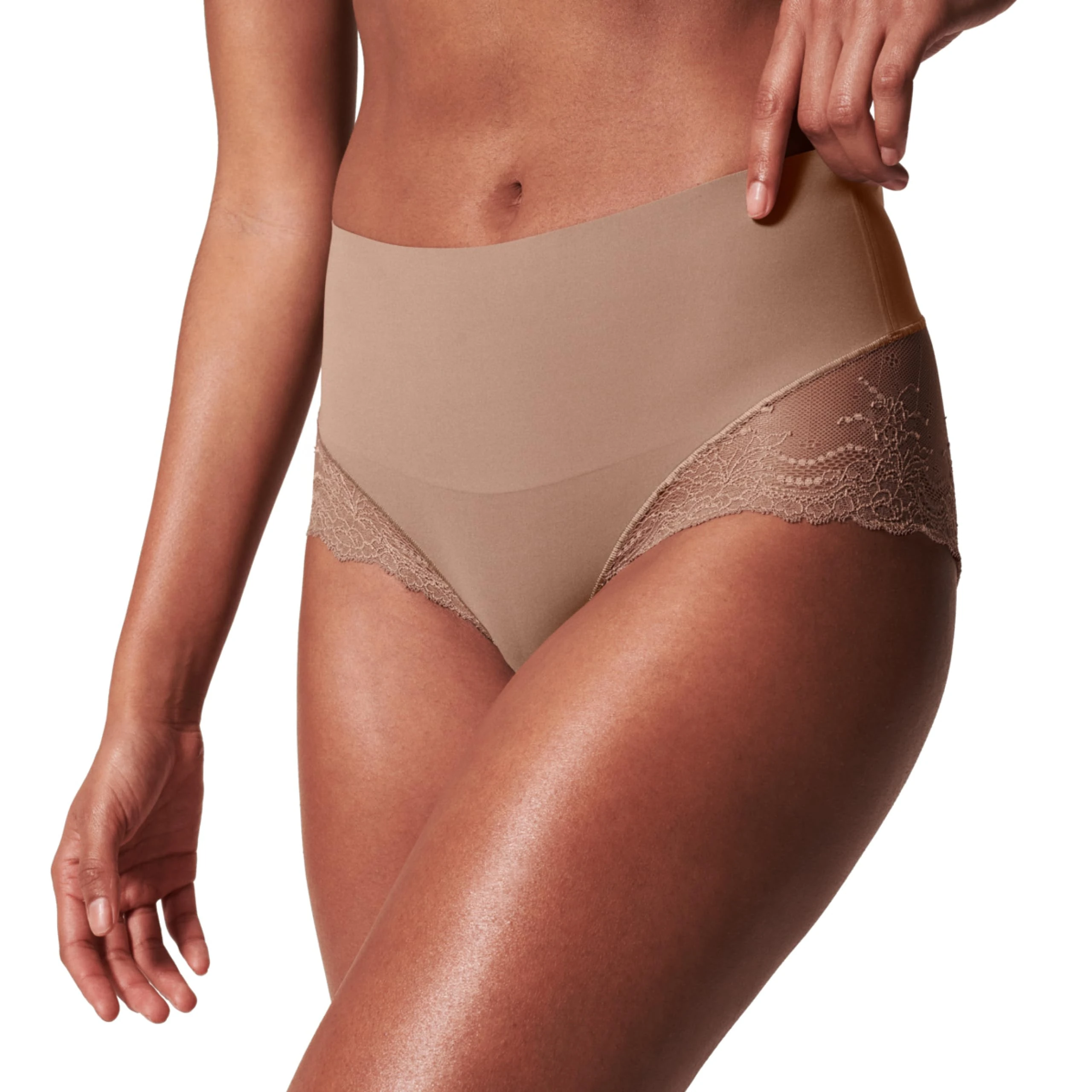 Spanx Women's Lace Hi-Hipster Panties, Cafe AU Lait, XS
