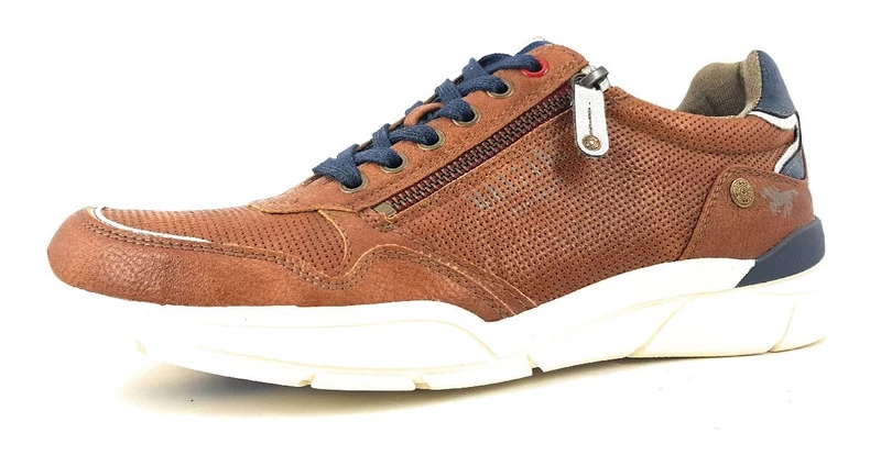 Mustang Men's 4138-306-307 Low Top Sneakers, Brown Cognac 307, 9.5 UK