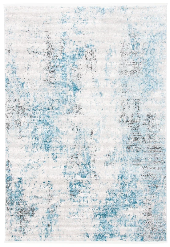 Safavieh Contemporary Indoor Woven Rectangle Area Rug, Shivan Collection, SHV778, in Blue/Grey, 160 X 229 cm for Living Room, Bedroom or Any Indoor Space