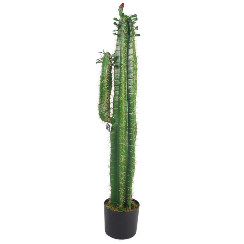 Leaf Design UK Artificial Cactus in Black Pot, 110cm