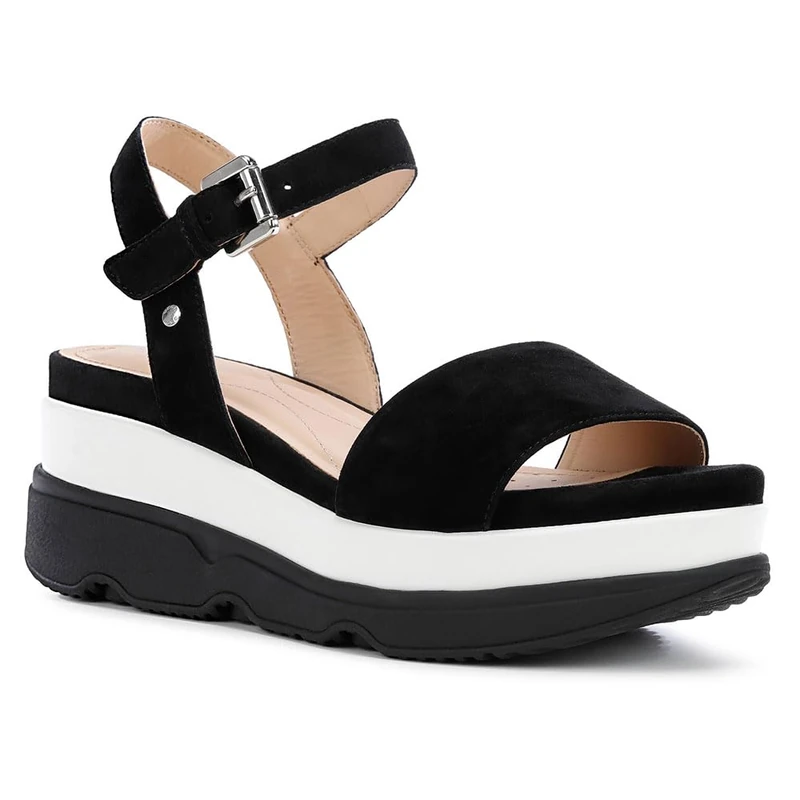 Geox Women's D Gardenia C Platform Sandals, Black (Black C9999), 2.5 UK - Image 1