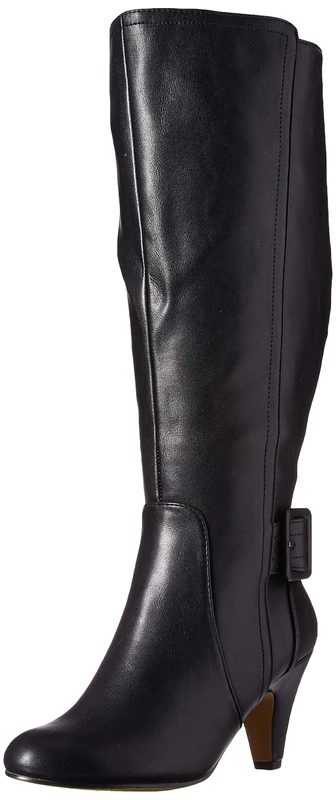 Bella Vita Women's Troy II Plus Dress Wide Calf Boot Knee High, Black, 6 UK