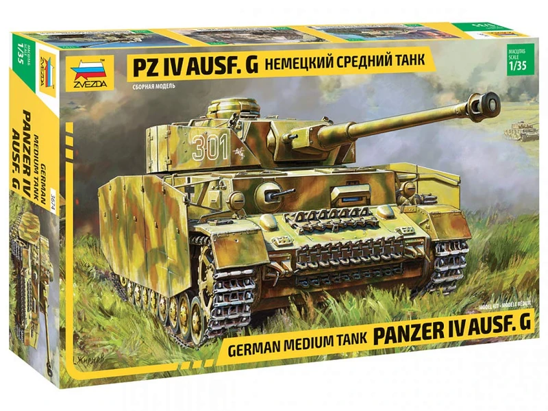 Zvezda 500783674-1:35 Panzer IV AUSF.G (Sd.Kfz.161) Plastic Kit Model Kit Assembly Kit for Beginners Detailed