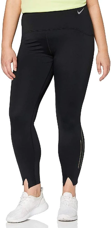 Nike W Nk Speed Tght 7_8 Matte Sport Trousers - Black/(Gunsmoke), X-Large