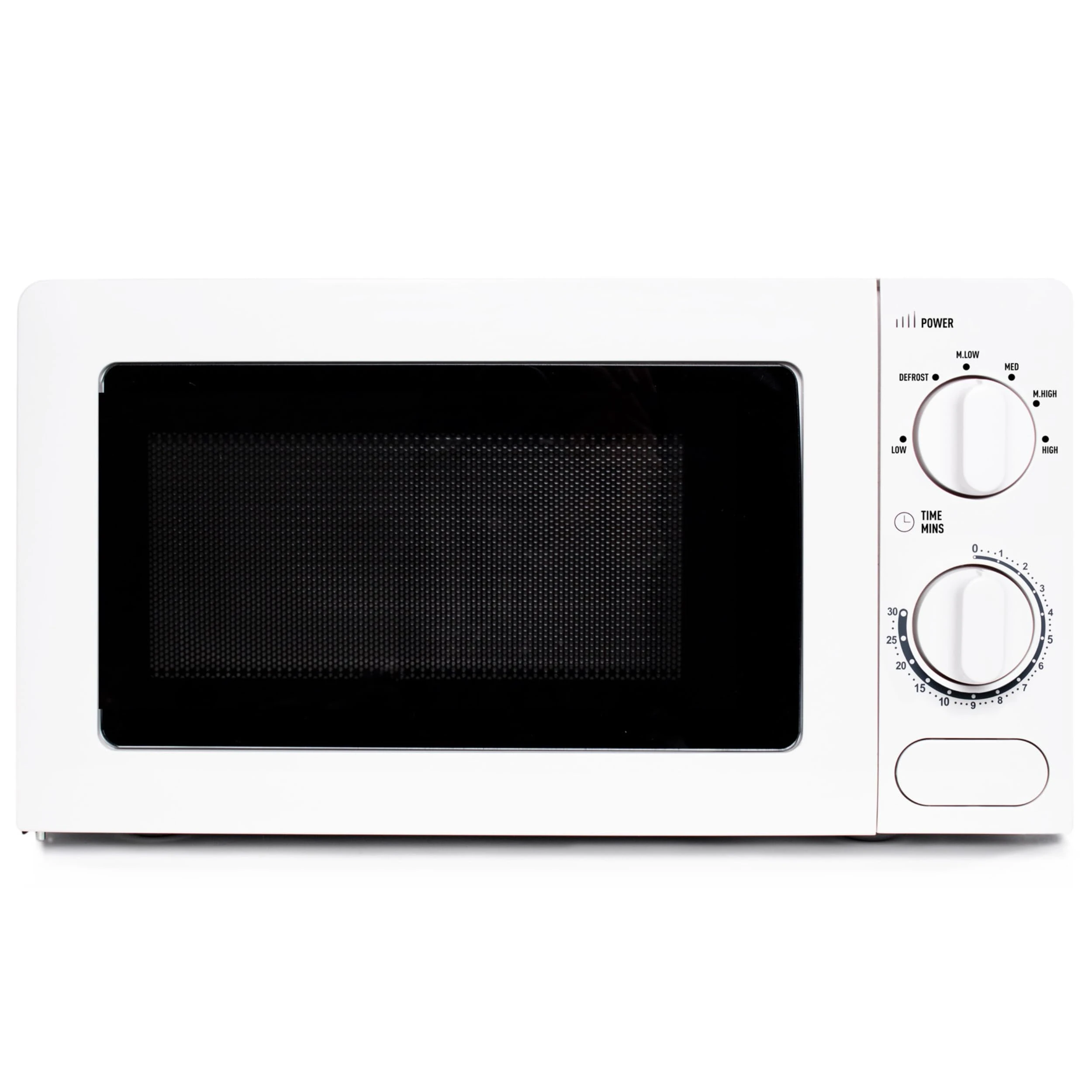 Haden 17l Microwave Oven - 700W Microwave, 6 Power Levels, 30 min Timer - Easy To Use and Clean - Defrost, Express Cooking - Small and Affordable White Microwave