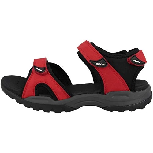 Geox Women's D BOREALIS A' Ankle Strap Sandals, Red (Red/Black C0020), 3 UK