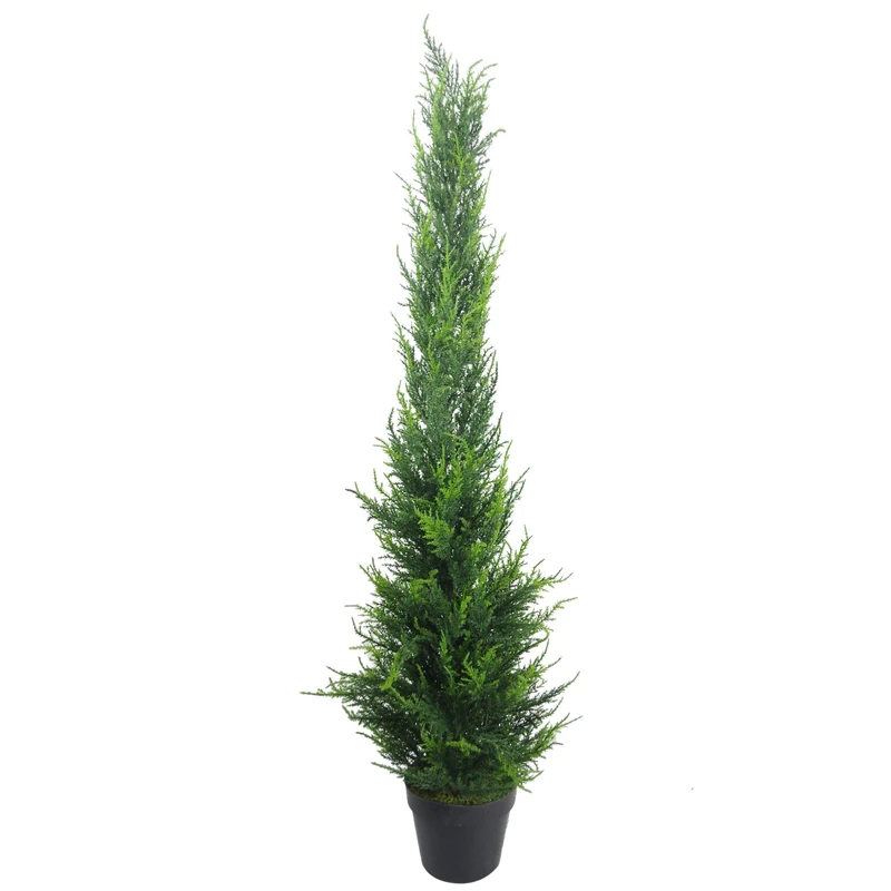 Leaf Artificial Cedar Cypress Confier Trees, Green, 105cm, 60cm - Image 1