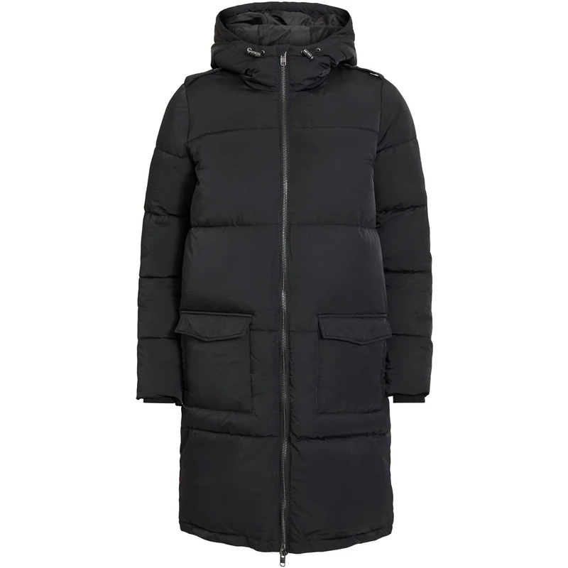 Object NOS Women's Objzhanna L/s Long Jacket Noos Coat Not Applicable, Black (Black Black), 10 (Manufacturer Size: Small)