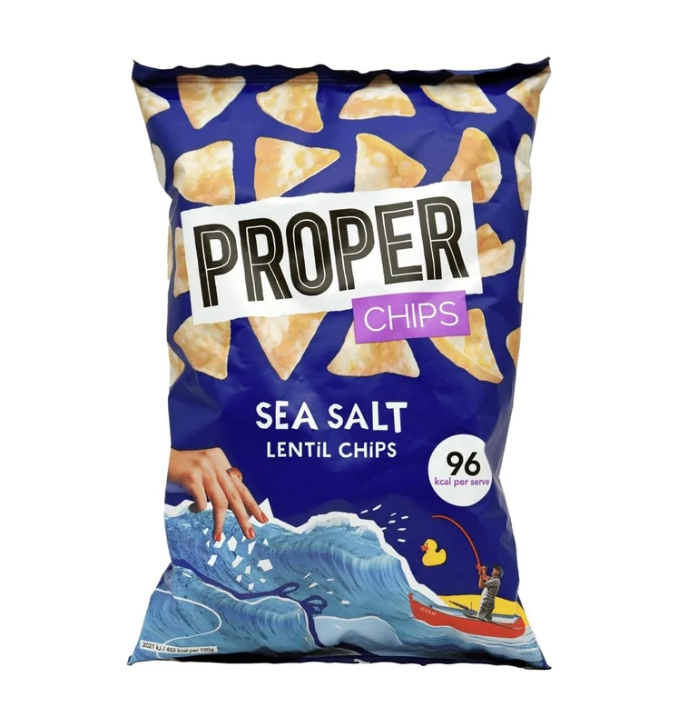 PROPER Lentil Crisps Vegan Gluten Free Snack Packs, 1 x 85g