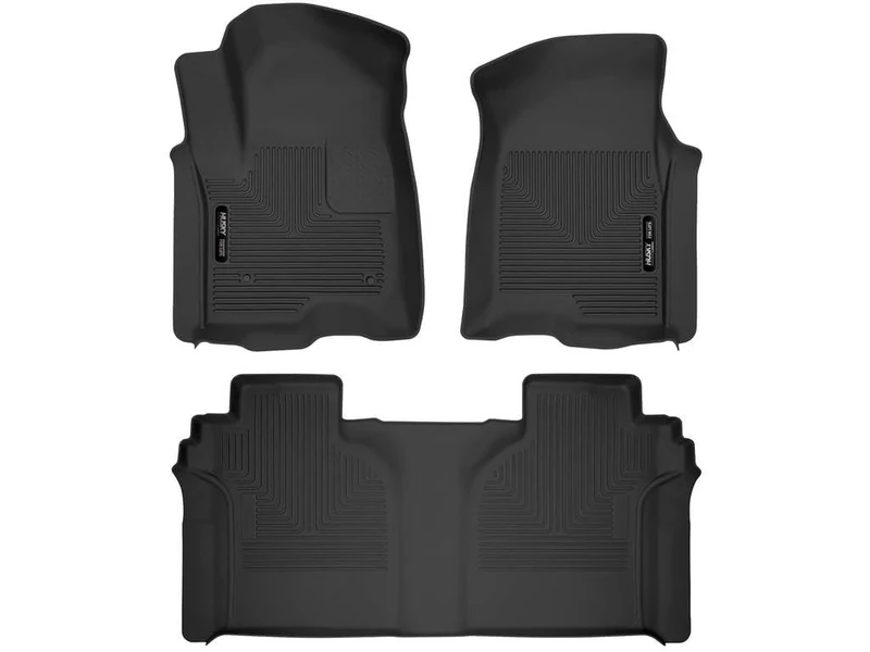 Husky Liners X-act Contour Series | Front & 2nd Seat Floor Liners - Black | 54208 | Fits 2019-2022 Chevrolet Silverado/GMC Sierra 3 Pcs