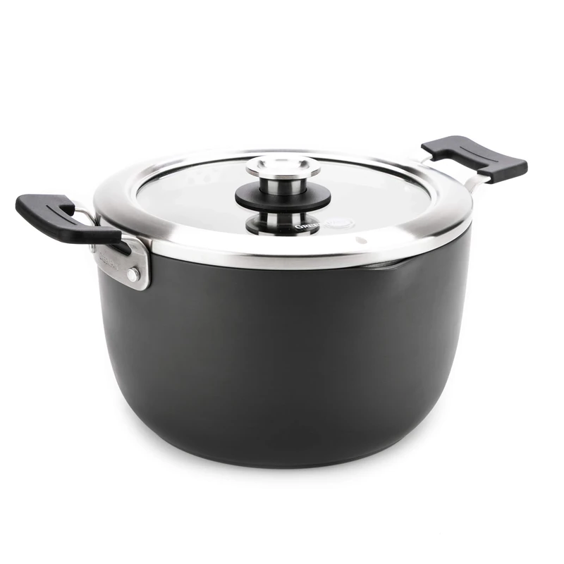 GreenPan Levels Non-Stick 24cm/6.8 Litre Saucepan, PFAS Free, Grey