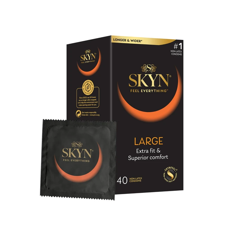 SKYN Large Condoms - Latex Free XL Thin 56mm Wide (40 Pack)