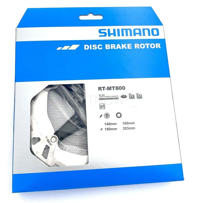 SHIMANO Deore XT RT-MT800 disc rotor with internal lockring, Ice Tech FREEZA, 180 mm, IRTMT800MI, Silber