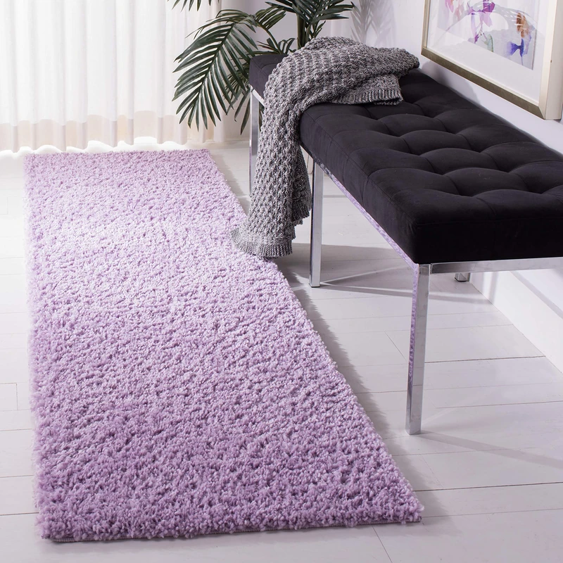 SAFAVIEH August Shag Collection Shaggy Rug for Living Room Dining Room Bedroom Short Pile Purple 30 x 72 Inch