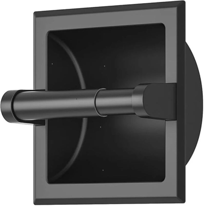 Gatco Recessed Toilet Paper Holder, Matte Black