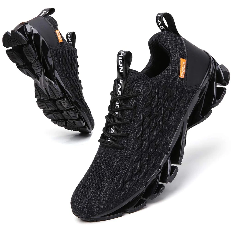 SKDOIUL Men Sport Athletic Running Walking Shoes Runner Jogging Sneakers Black Size: 9.5 - Image 1
