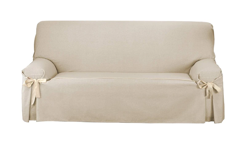 Martina Home Sofa Cover Bows Turia 2 Seater Ecru
