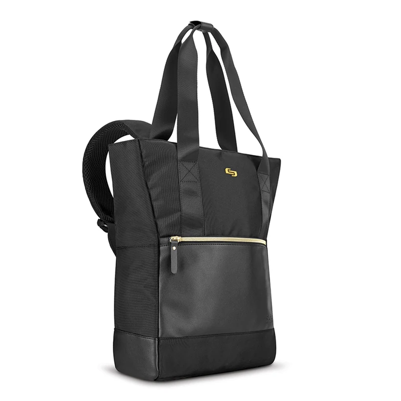 Solo New York Women's Parker Hybrid Backpack Tote Messenger Bag, Black Gold, 16X15X4.5 UK - Image 1