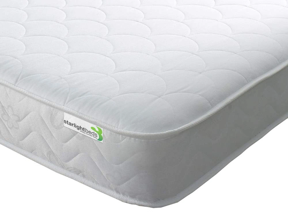 Starlight Beds European Single Mattress. Shell Design 90x200 Memory Foam Mattress with Springs. Soft, 18cm Deep, White. (90cm x 200cm)