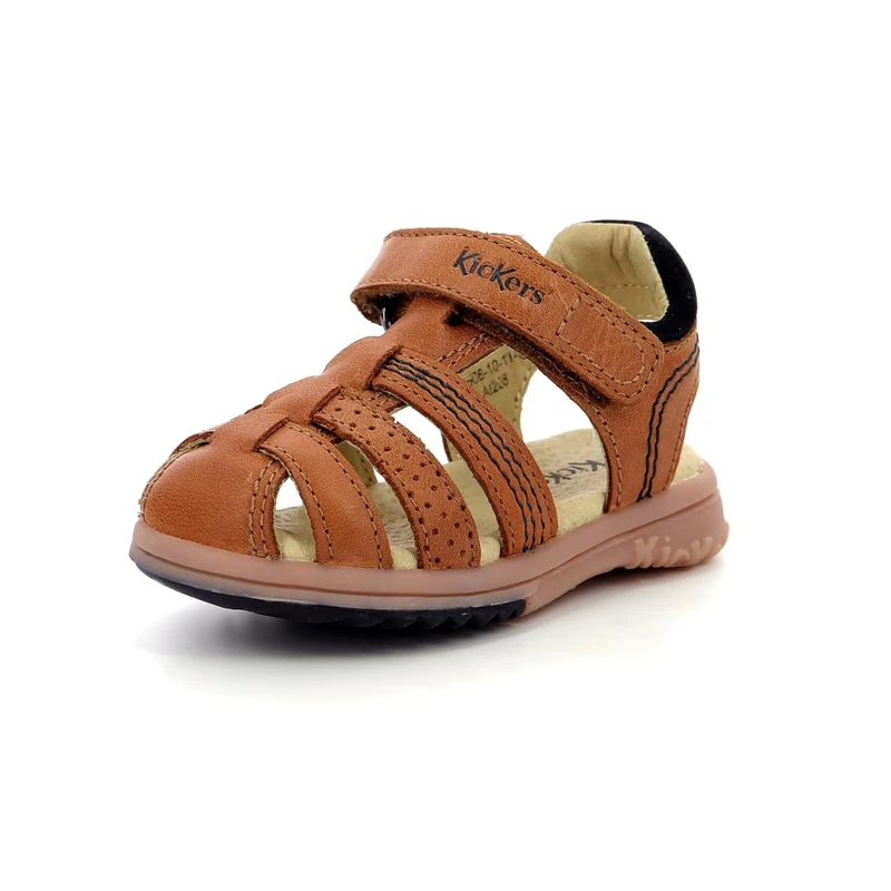 Kickers 349508-10-114 Baby Boys’ Sandals, Brown (Camel 114), 3 UK