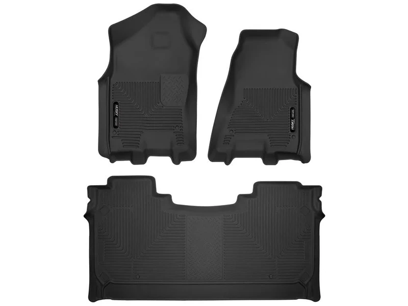 Husky Liners - 54608 Fits 2019-20 Dodge Ram 1500 Crew Cab with factory storage box X-act Contour Front & 2nd Seat Floor Mats