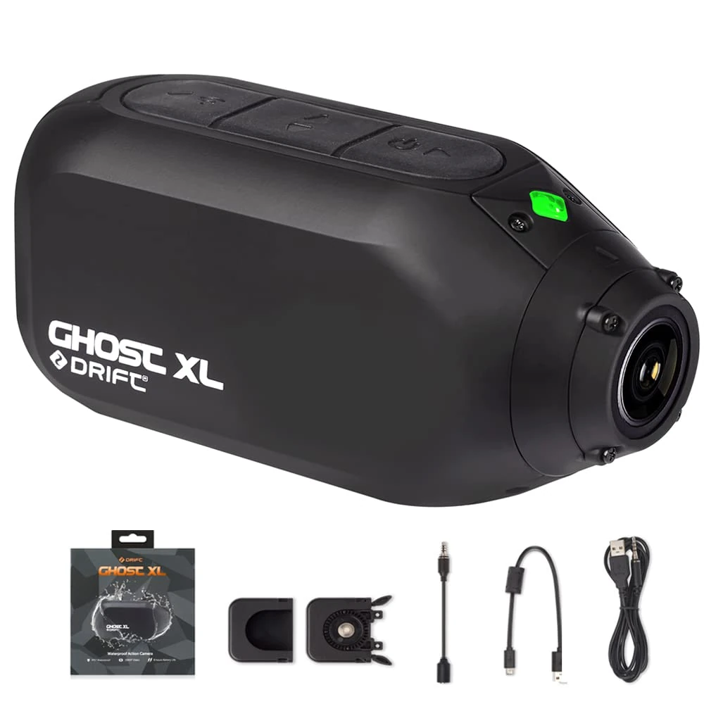 Drift Ghost XL Action Camera - Ideal for Action Vlogs: Longest Battery Life on the Market - 9 Hours- in HD 1080p, Waterproof, 330 Degree Rotating Lens