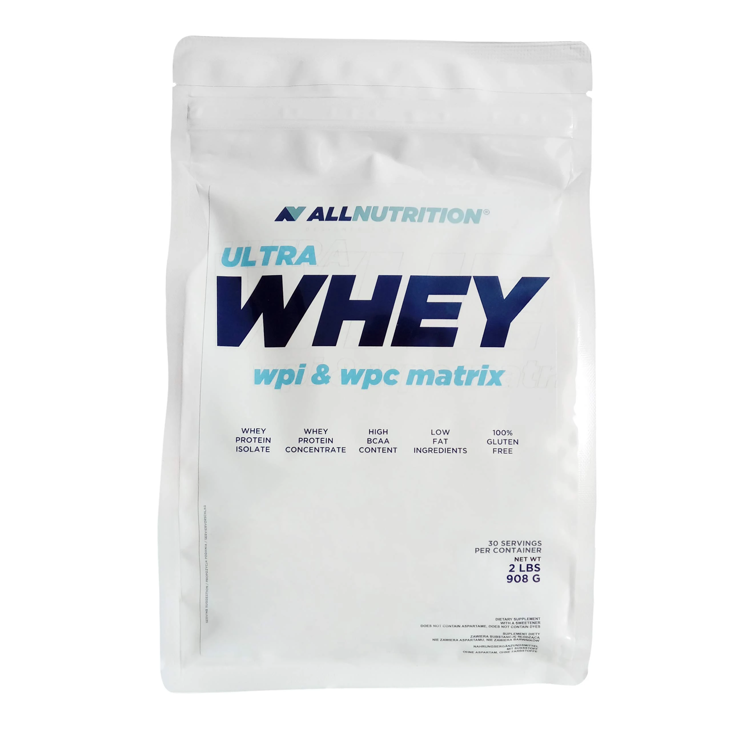 ALLNUTRITION Ultra Whey Pudding Delicious Dessert WPI and WPC Protein Powder Muscle Building 100% Gluten Free Low Fat Branched Chain Amino Acids 908g Salted Caramel