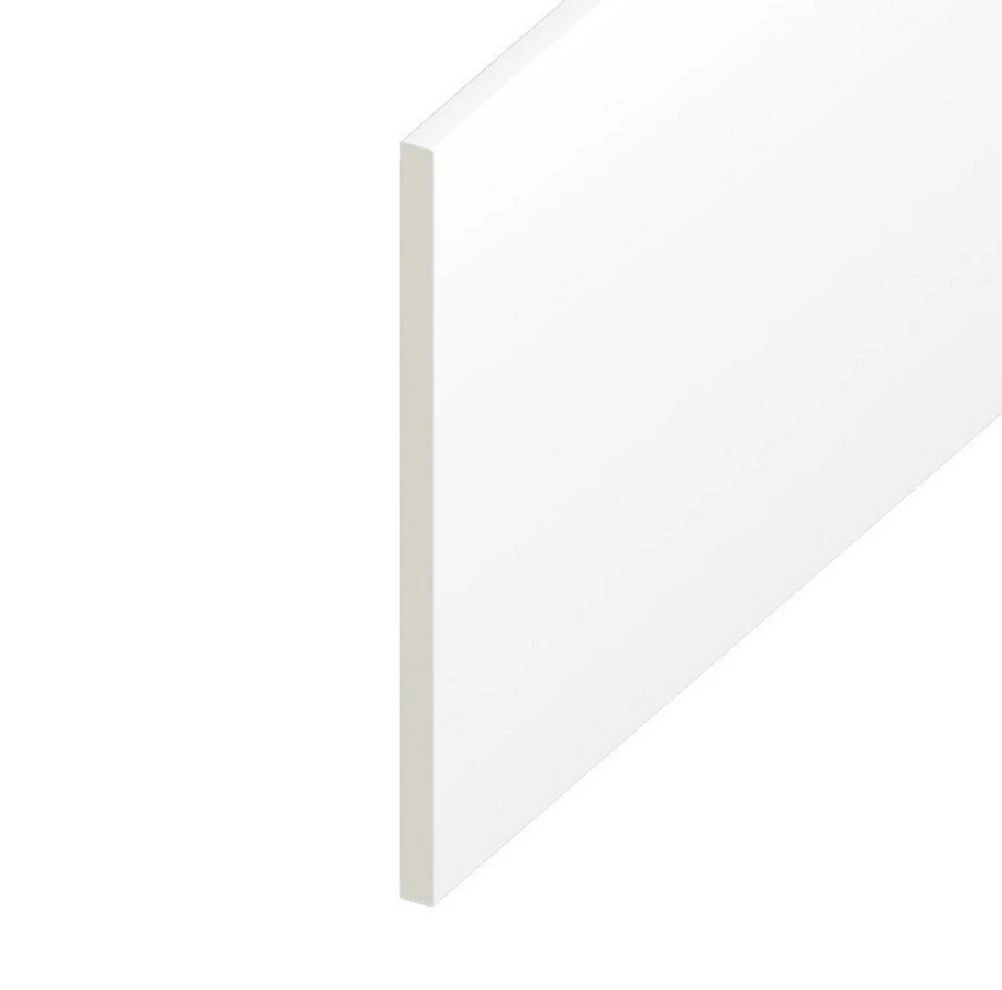 Upvc Flat Plastic Board White Gloss - 100mm Wide x 1 Metre Long