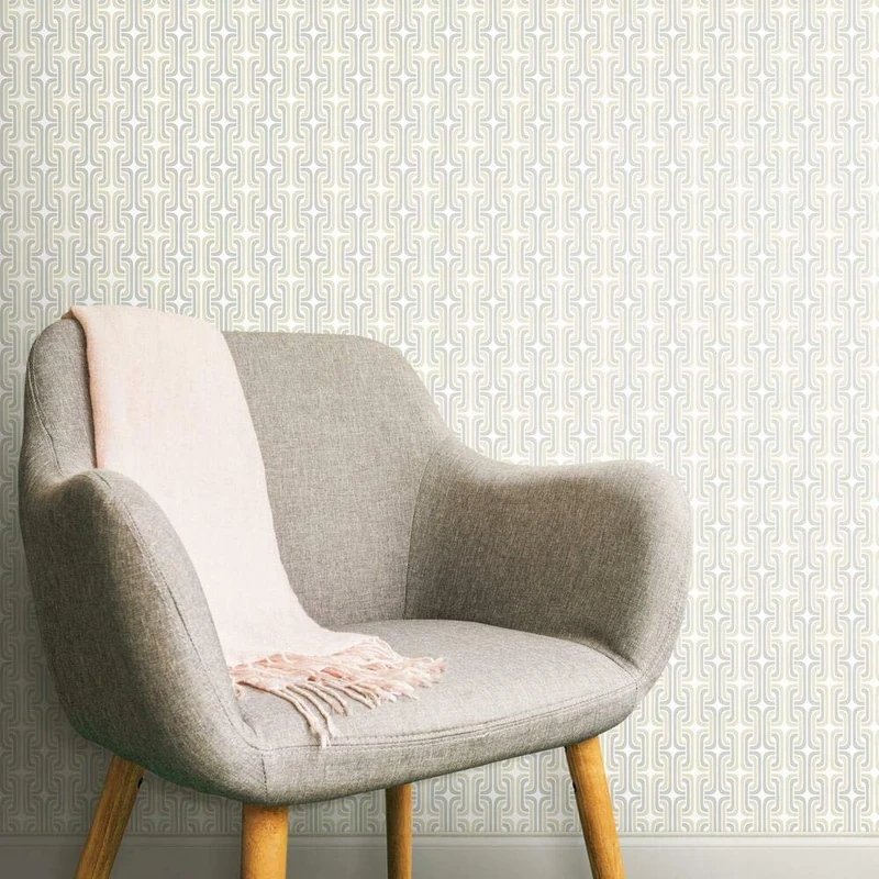 RoomMates RMK11333RL Beige Mod Lattice Peel and Stick Wallpaper