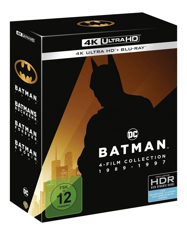Batman 1-4 - 4K Collection (4K Ultra HD + Blu-rays) (8 Discs)