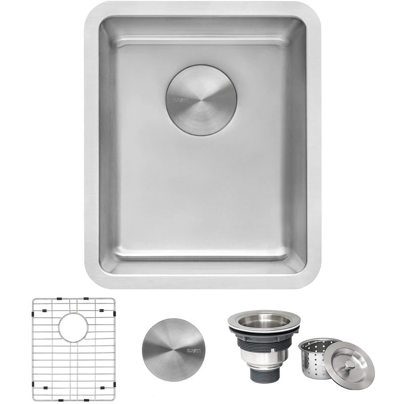 Ruvati 12-Inch Undermount Bar Prep Kitchen Sink - 16 Gauge Stainless Steel Kitchen Sink Single Bowl with Brushed Finish hides Scratches, Easy-to-Clean Undermount Sinks - RVM5912