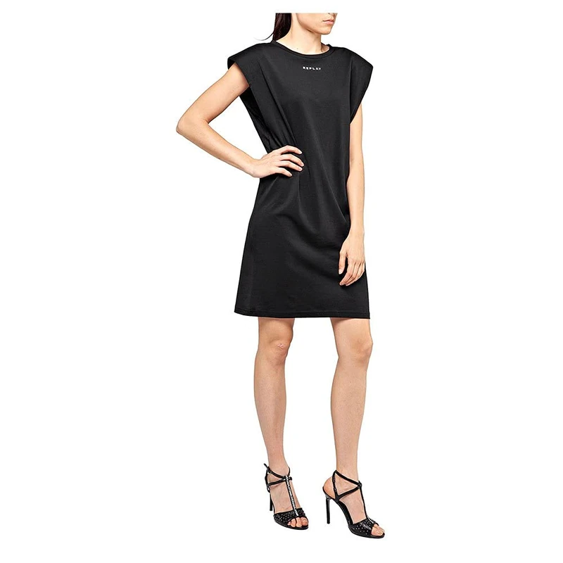 REPLAY Women's W9474 .000.22748 Dress Not Applicable, Black (Blackboard 99), XX-Small