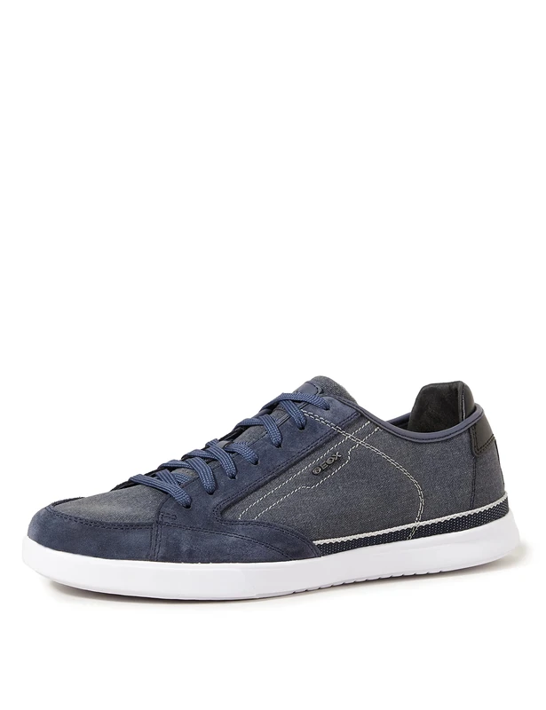Geox Men's U Walee A Low-Top Sneakers, Blue Navy, 8 UK