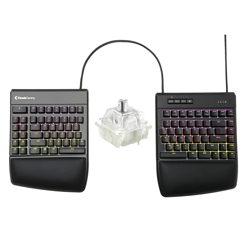 KINESIS Gaming Freestyle Edge RGB (MX Speed Silver) Split Mechanical Keyboard