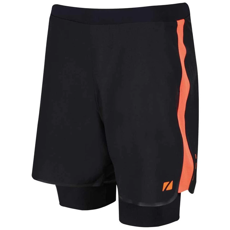 ZONE3 Men's RX3 Medical Grade Compression 2-in-1 Shorts, Black/Orange, S