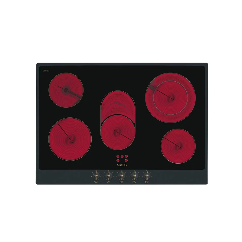 Smeg P875AO Electric Ceramic Hob - 5 Heating Zones