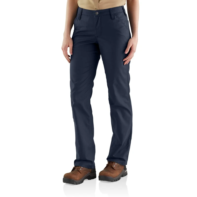 Carhartt, Women's, Rugged Professional™ Series Rugged Flex® Loose Fit Canvas Work Pant, Navy, W6/REG