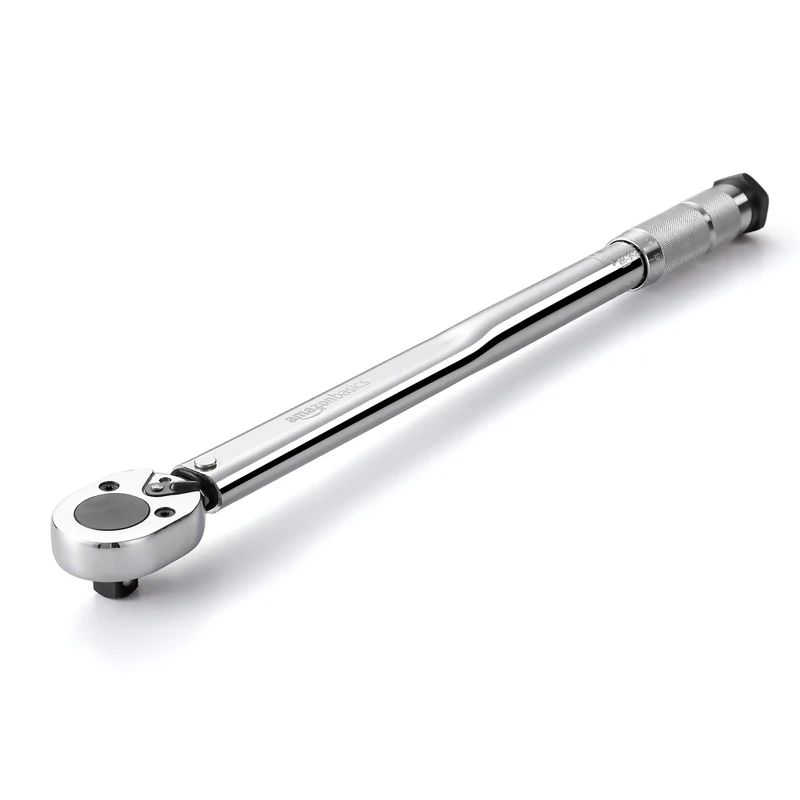 Amazon Basics 1/2 Inch Drive Click Torque Wrench, 20-150 ft.-lb, 27.1-203.5 Nm