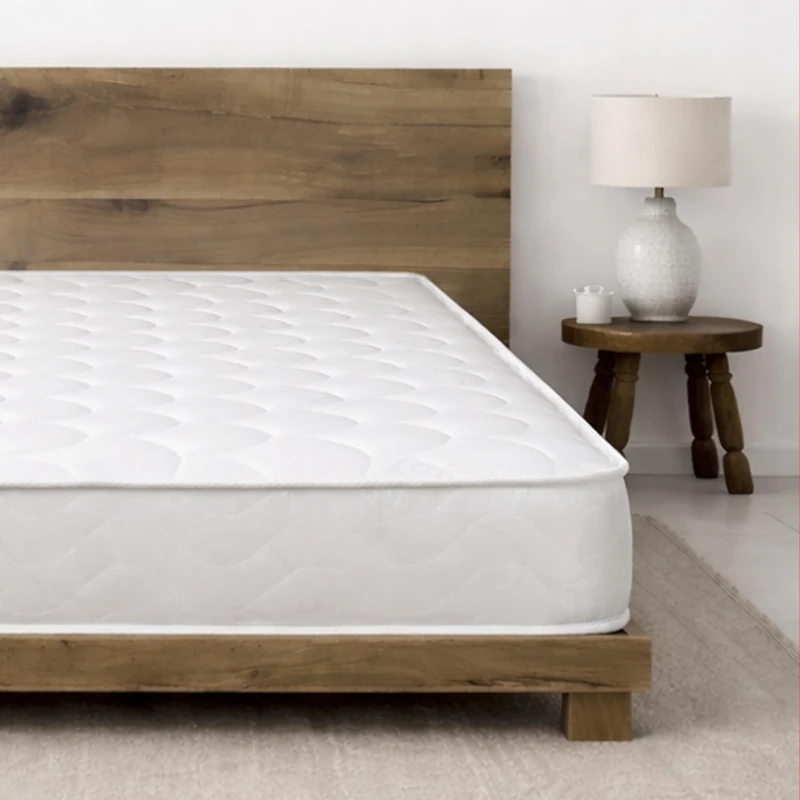 Starlight Beds European Double Mattress. Shell Design 140x200 Memory Foam Mattress with Springs. Soft, 18cm Deep, White. (140cm x 200cm)