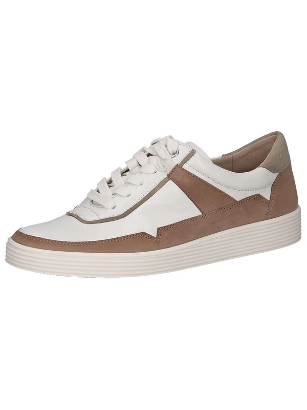 CAPRICE Women's Low-top Leather Sneakers with Laces, Brown (Taupe Comb), 6 UK - Image 1
