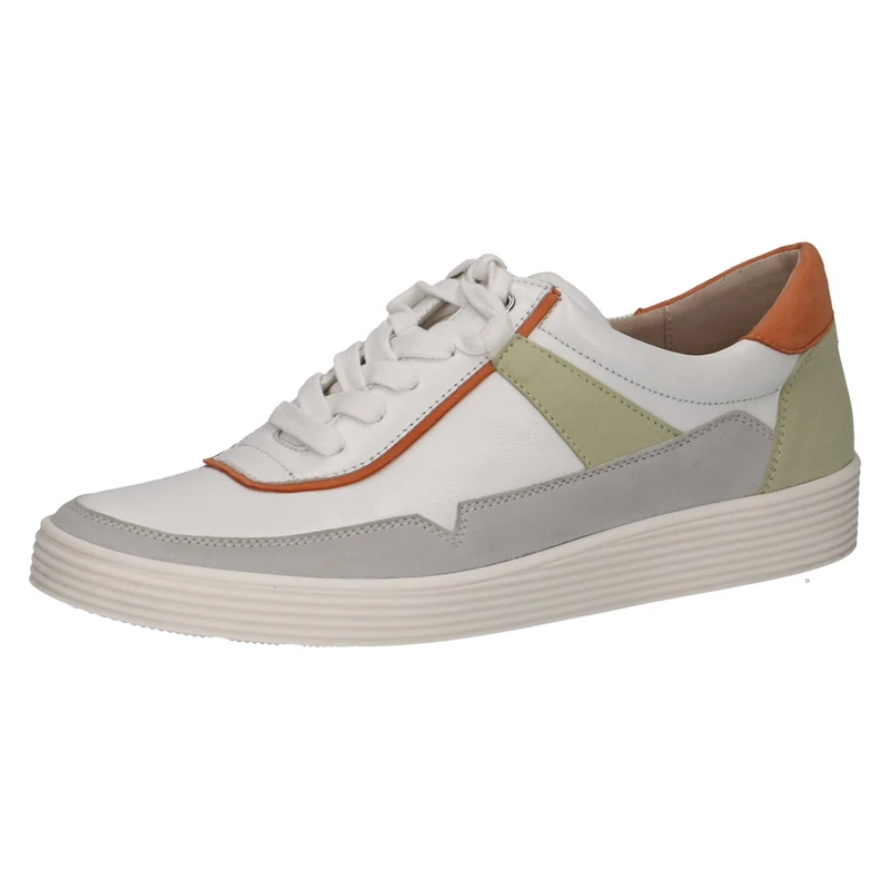 CAPRICE Women's Low-top Leather Sneakers with Laces, Gray (Lt.Grey Comb), 6.5 UK