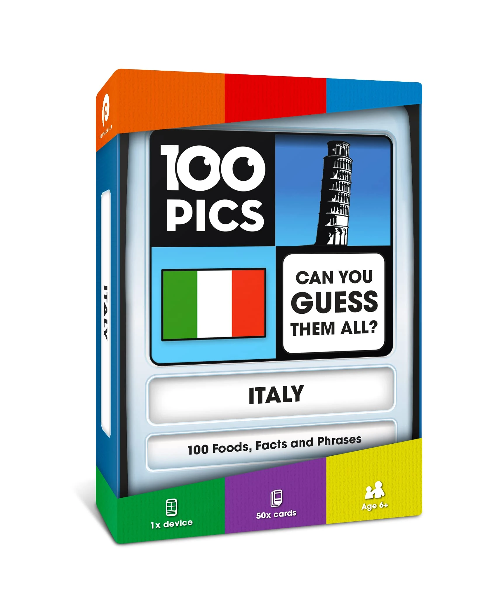 100 PICS Italy Educational Flash Cards Game - Kids Travel Guide For Italian Food Facts And Phrases