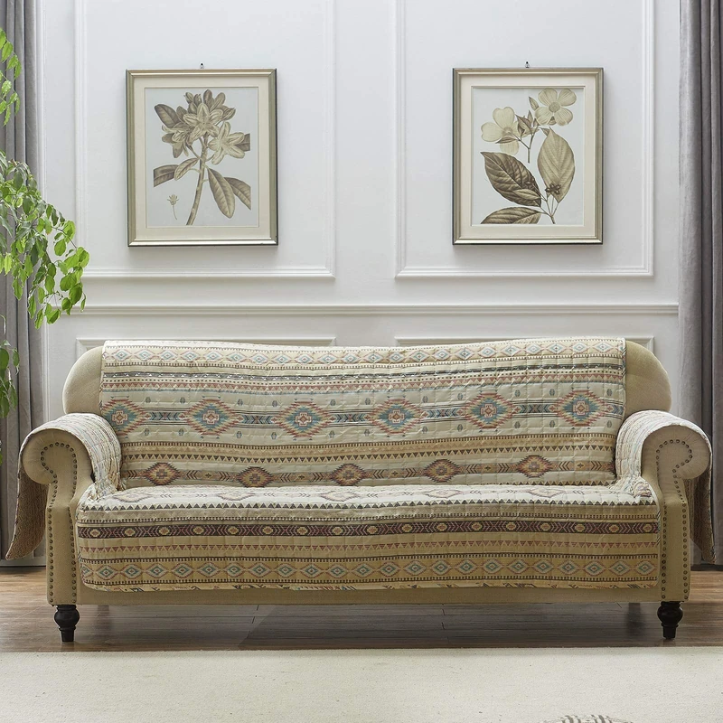 Greenland Home Furniture Slipcover, Polyester, Tan, Sofa