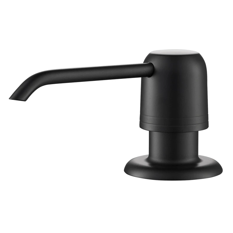 KRAUS Kitchen Soap or Lotion Dispenser with 17 oz. Large Capacity Bottle and Brass Pump in Matte Black - Image 1