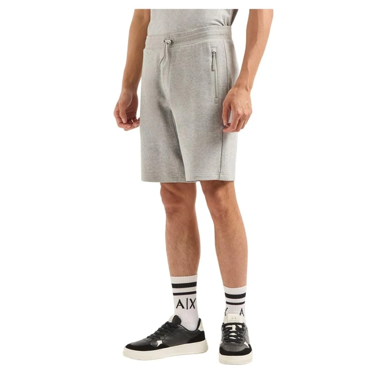 Armani Exchange Men's French Terry Short, Grey (Bros Bc06 Alloy HTR 3901), 26 (Size: X-Large)